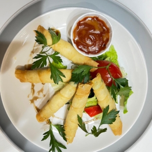 Golden fried Homemade Borek